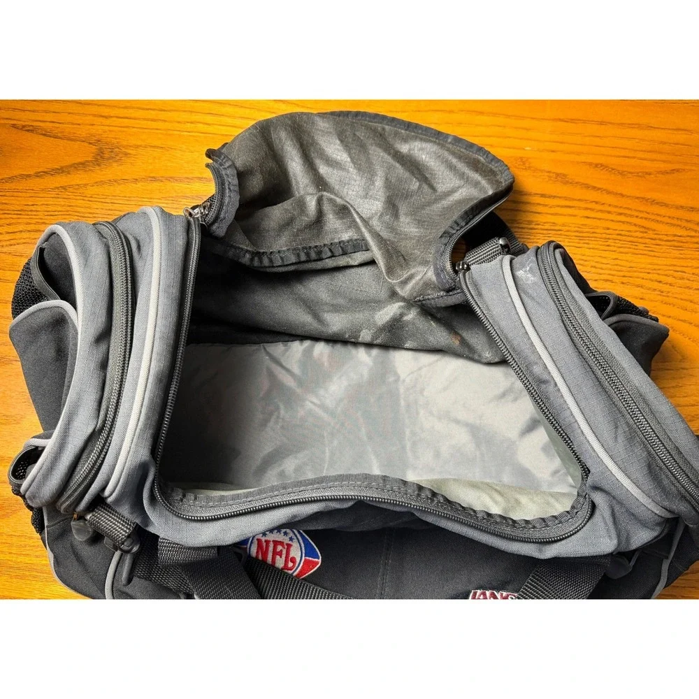 JanSport NFL Network 39L Duffel Bag-Black Canvas, Sports Gym w/Lock, Medium